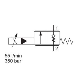 Pilot Operated, Poppet Type, SAE-08 Cartridge - PWS08Z-01
